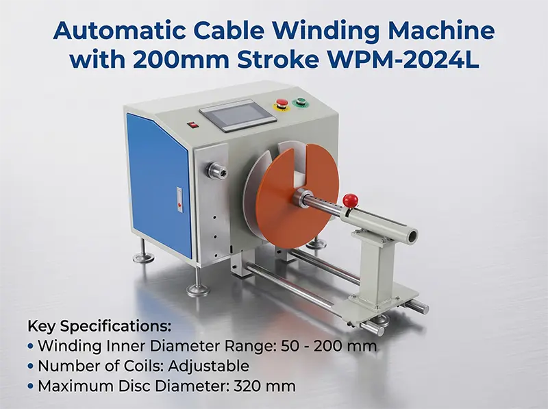 WPM-2024L: Avvolgimento Automatico dei Cavi con Sistemazione Perfetta