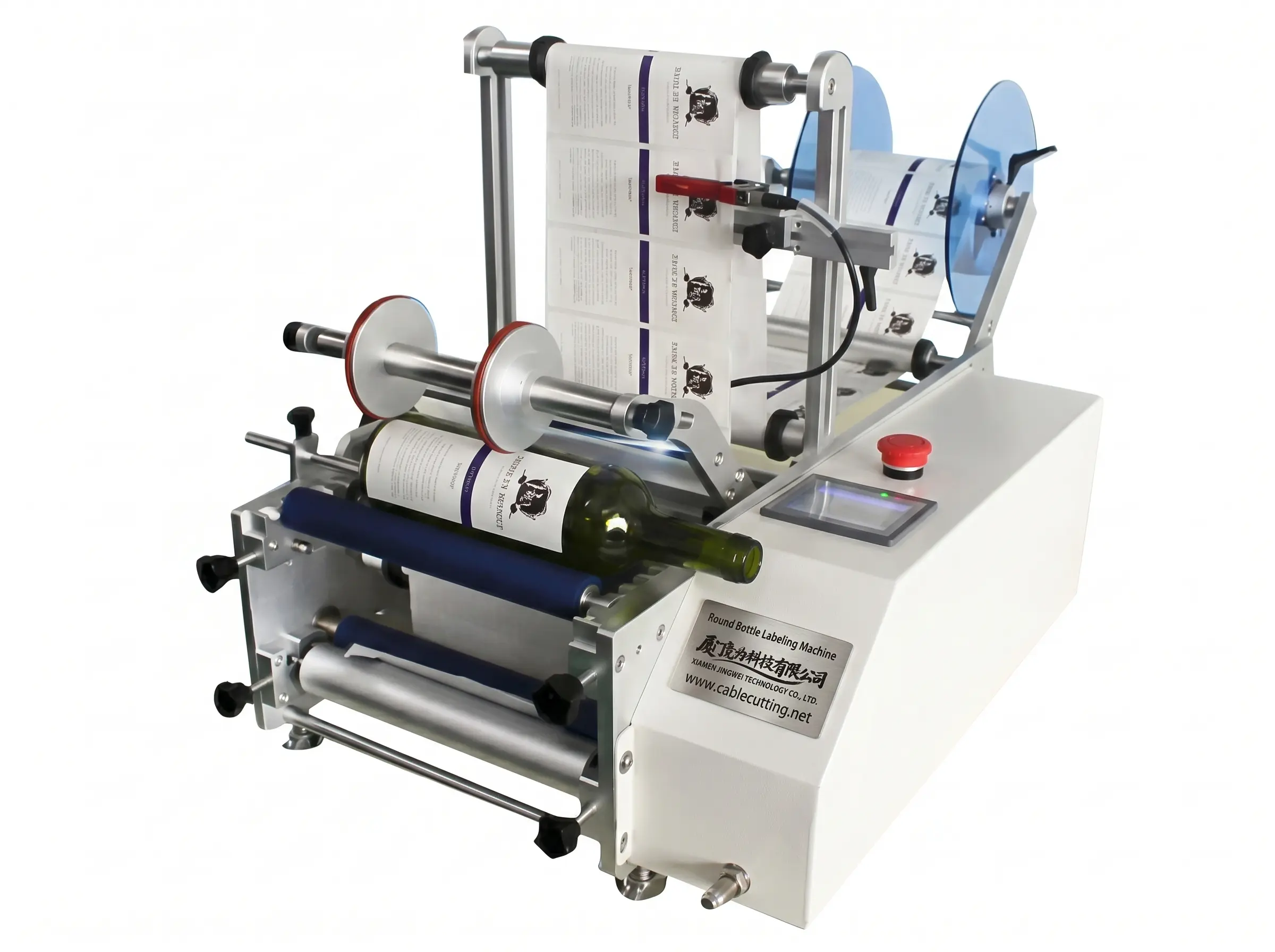 Macchina Etichettatrice Semi-Automatica per Bottiglie Tonde WPM-7160