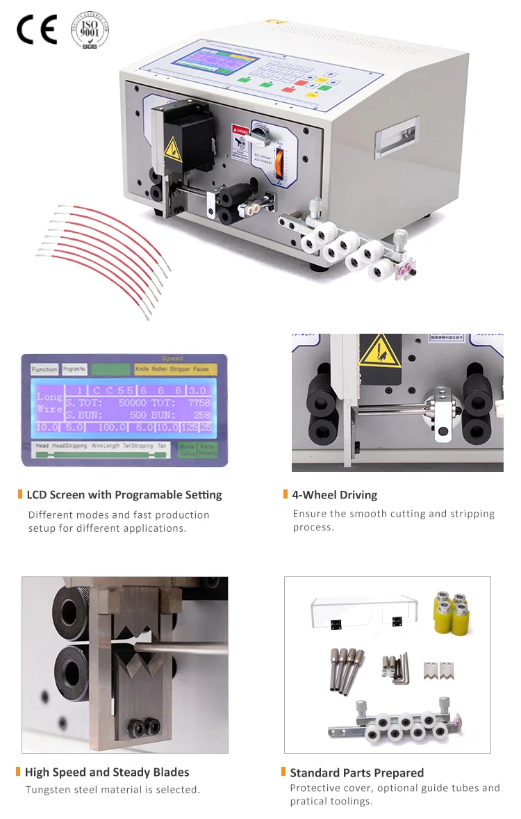 Double feeding wires stripping machine, Double line Wire Cutting Stripping Machine, Electrical Wire Stripping Machine, Cable Cutting Stripping Machine Macchina spelafili a doppia alimentazione, Macchina spelafili per taglio a doppia linea, Macchina spelafili elettrica, Macchina spelafili per cavi