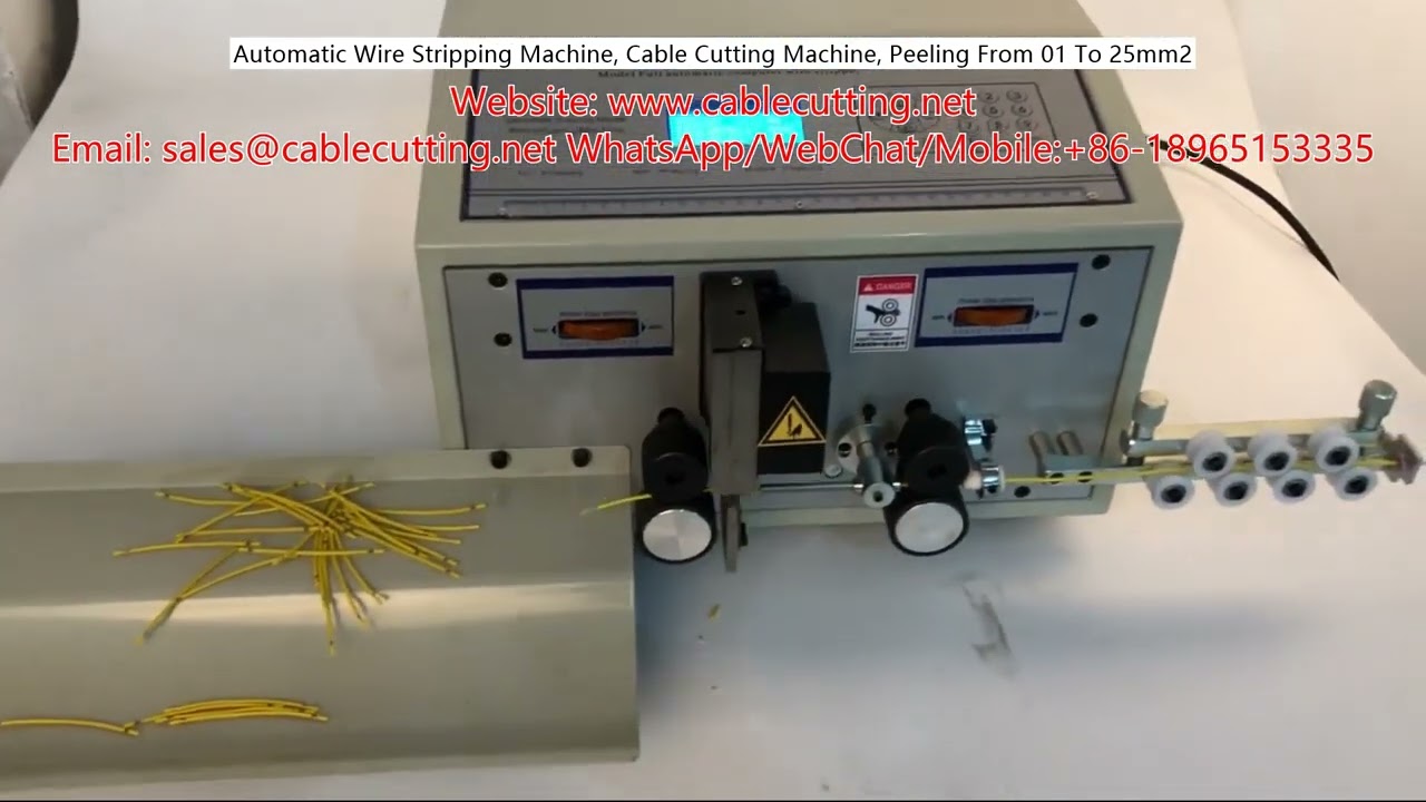 Macchina spellafili e tagliacavi automatica per sezioni da 0,1 a 25 mm²