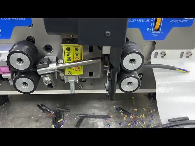 Macchina Spellafili Automatica | Attrezzatura per Produzione Cavi - Taglio e Spelatura di 8 Fili