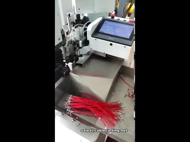 Macchina crimpatrice terminali automatica: taglio, spelatura e crimpatura filo
