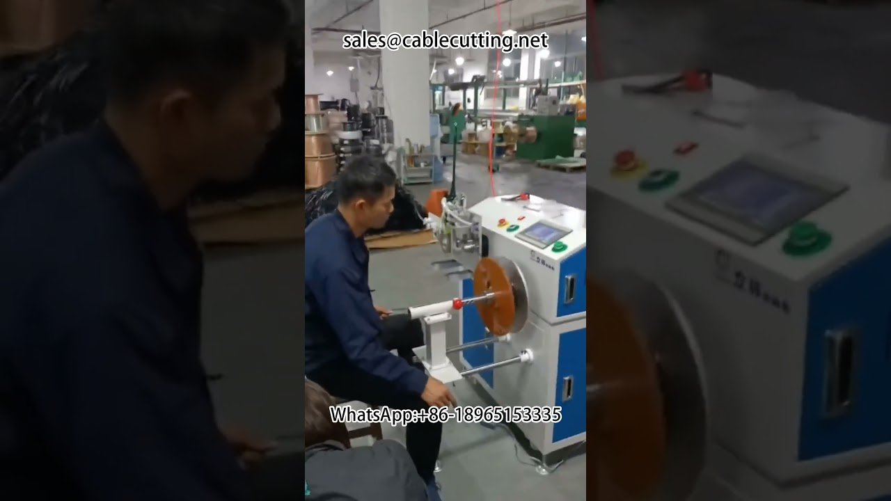 Macchina automatica per conteggio metri, smistamento, taglio e riavvolgimento #macchina conteggio metri #avvolgicavo