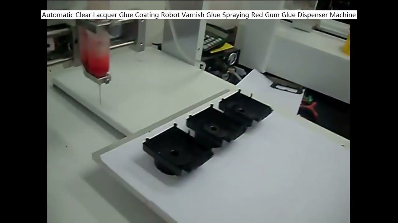 Robot Automatico per Applicazione di Lacca Trasparente e Colla - Macchina Spruzzavernice e Dosatrice per Gomma Rossa