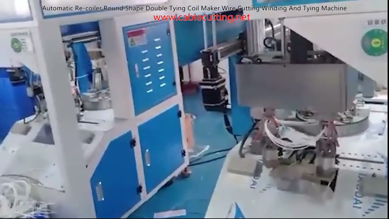 Macchina automatica per bobine tonde: taglio, avvolgimento e doppia legatura - Riavvolgitore filo