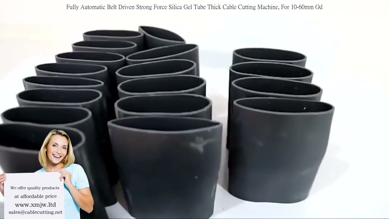 Macchina automatica per taglio cavi spessi e tubi in silicone - Forza elevata, azionamento a cinghia, Ø 10-60 mm