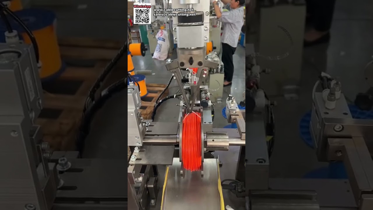 Macchina automatica avanzata per l'imballaggio di bobine da libbra di filo per tagliaerba