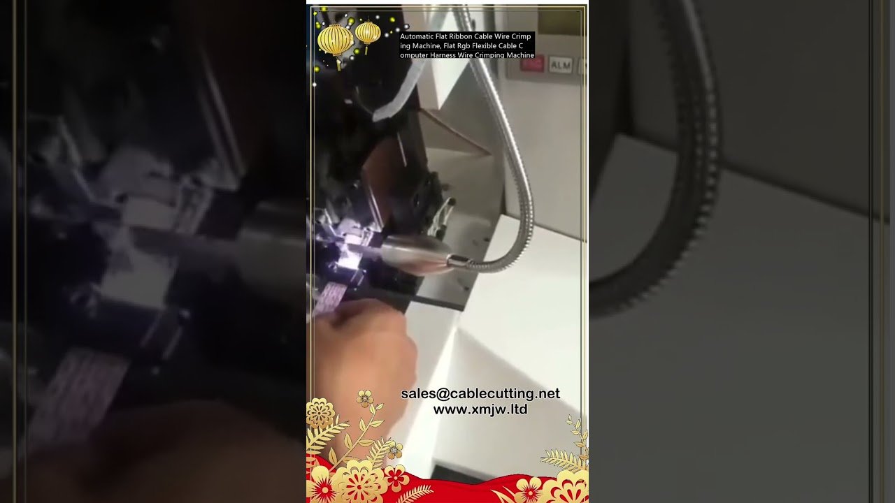 Macchina Crimpatrice Automatica per Cavi a Nastro Piatto e Cavi RGB Flessibili per Computer