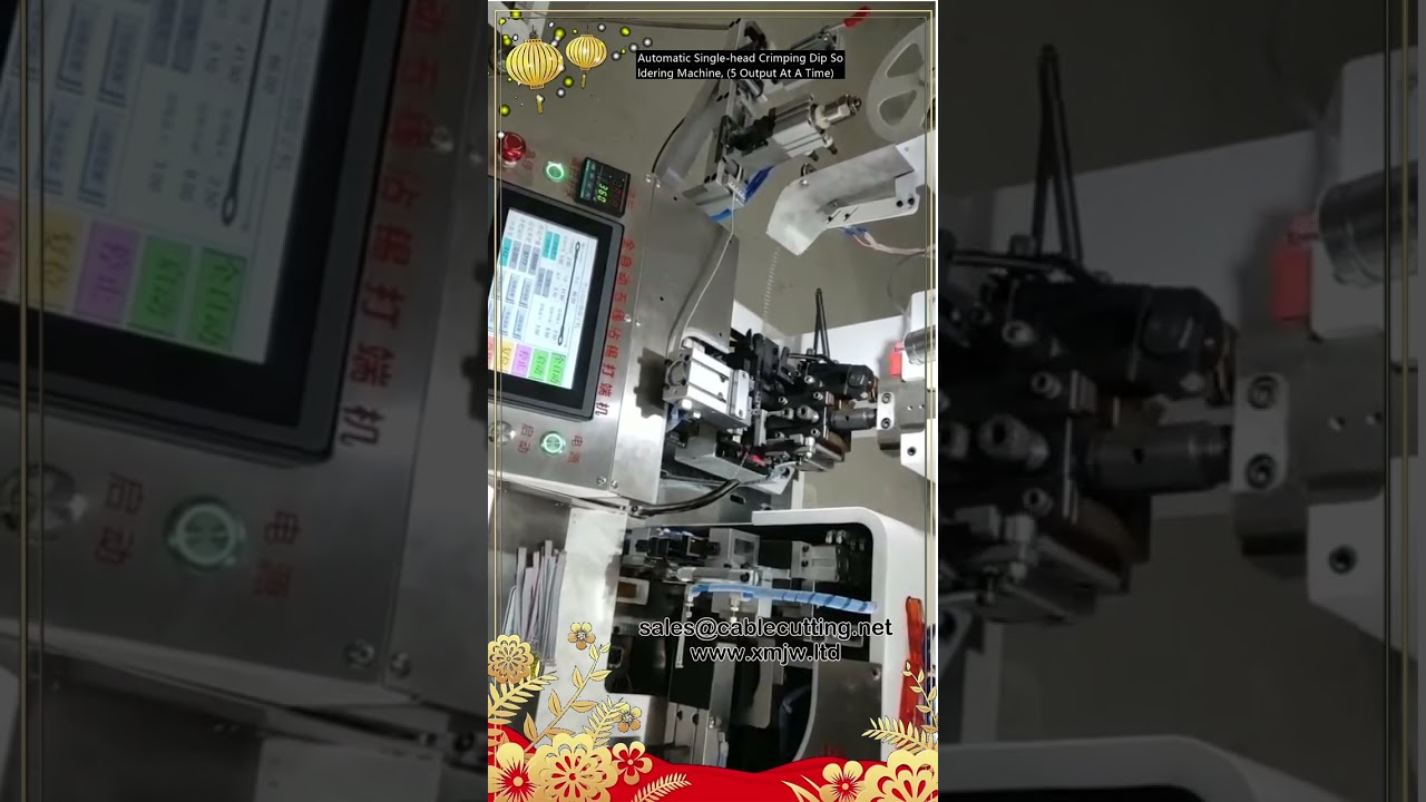 Macchina automatica per crimpatura e saldatura a bagno a testa singola, 5 uscite contemporanee