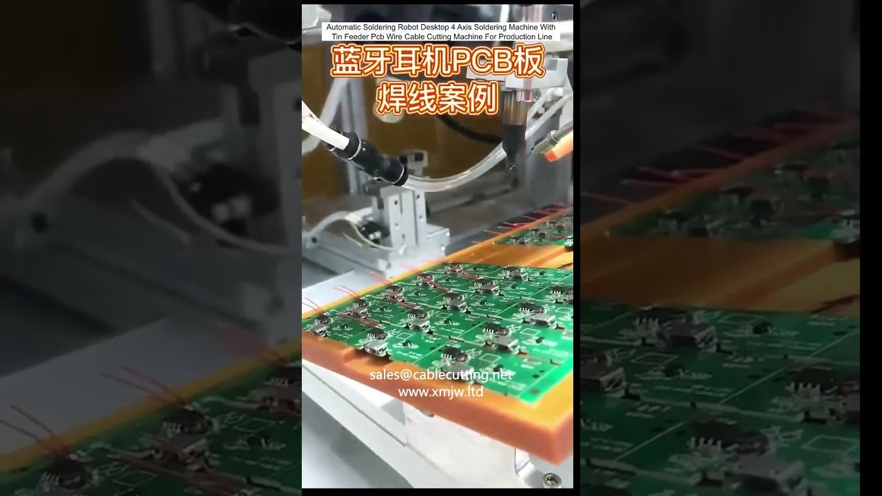 Robot Saldatura Automatico da Tavolo 4 Assi con Alimentatore Stagno e Taglio Cavi per PCB