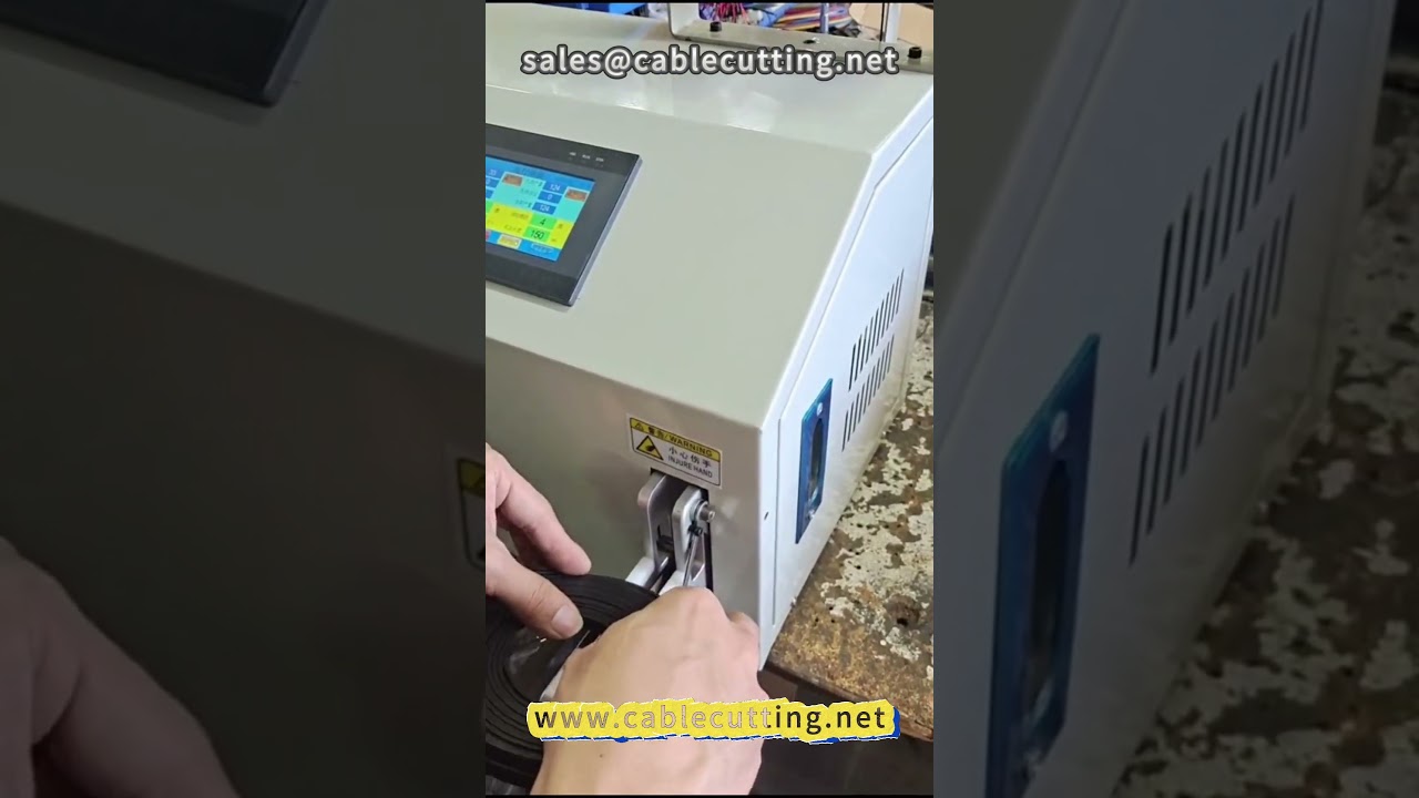Macchina avvolgitrice automatica per cavi piatti di rete: legatura e avvolgimento efficienti