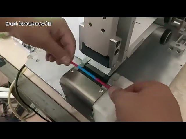 Macchina avvolgitrice per etichette con piegatura fili e spine - Etichettatura barcode per cavi DC e dati - Vendita diretta fabbrica