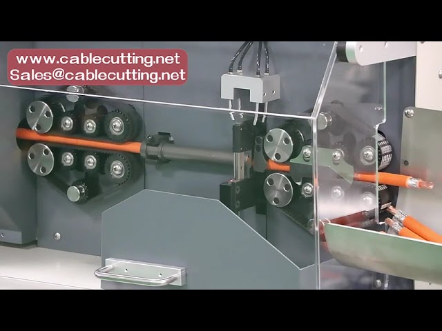 Macchina automatica per taglio e spellatura cavi coassiali - Alta precisione