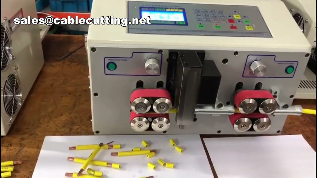 Spellatrice Automatica per Cavi: Raddrizzatore e Taglierina di Manicotti Elettrici | Macchina per Produzione Cavi di Grandi Dimensioni