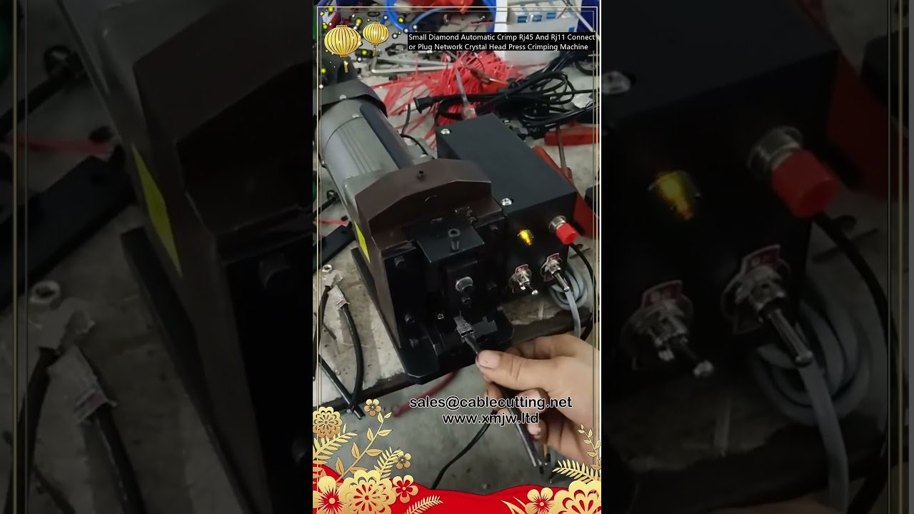 Crimpatrice Automatica Compatta a Forma di Diamante per Connettori RJ45 e RJ11 – Pressa per Teste di Cristallo di Rete