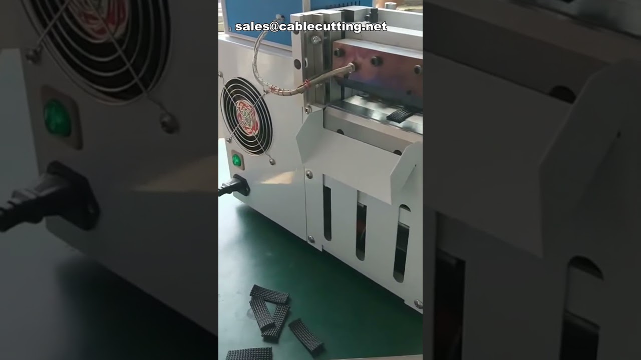 Macchina automatica per taglio a caldo di tubi in nylon, guaine e tubi flessibili in PVC